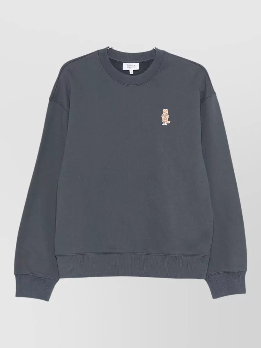 Maison Kitsuné organic cotton logo-embroidered sweatshirt