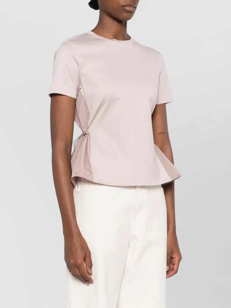 Herno Jersey T Shirt Contrasting Panel Drawstring