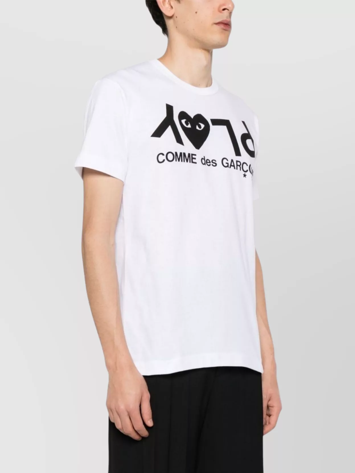 Comme Des Garçons Cotton Crew Neck T-Shirt With Graphic Print