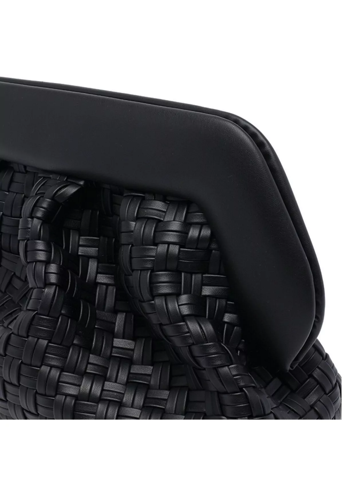 Themoiré Rectangular Woven Clutch Adjustable Strap