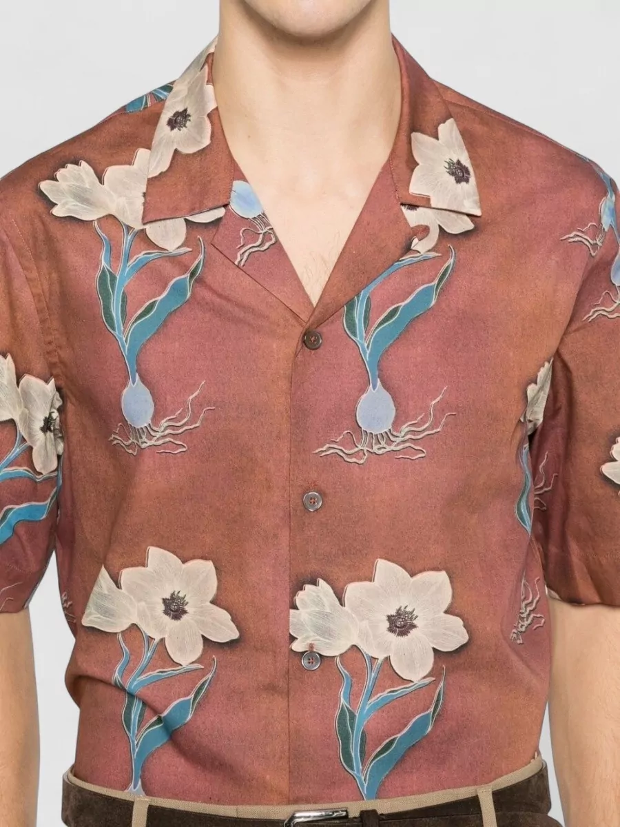 Paul Smith Camp Collar Floral Short Sleeve Shirt