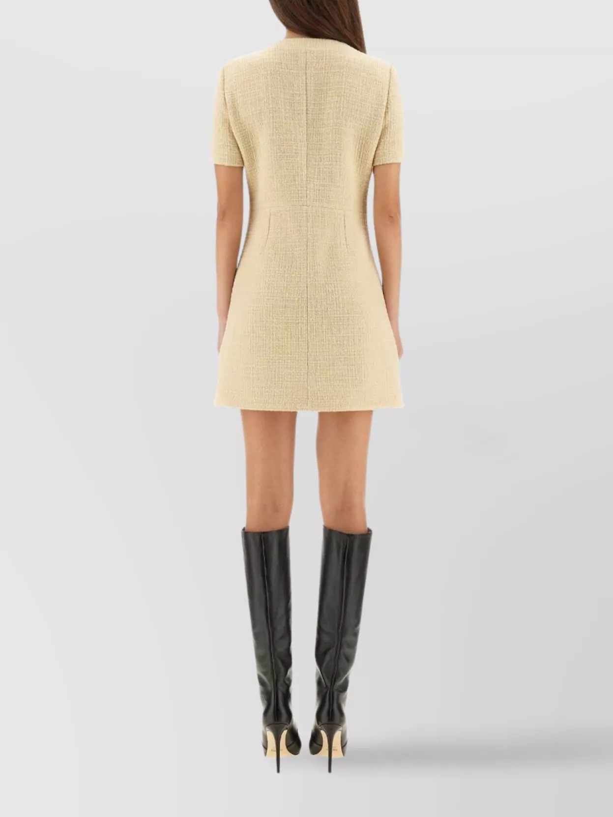 Gucci Tailored Wool Tweed Dress Pockets