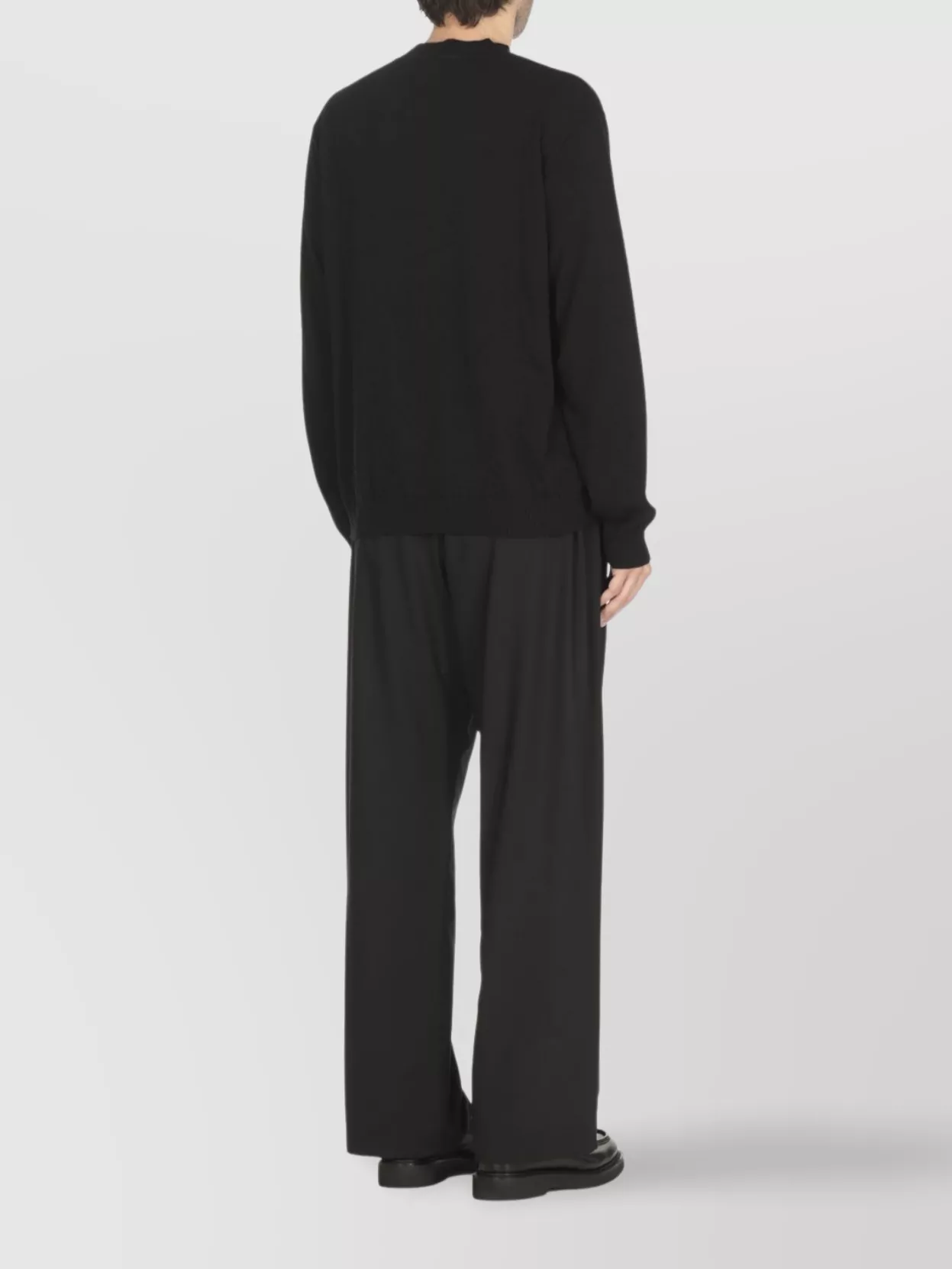 Moschino Crewneck Sweater With Logo In Wool Blend