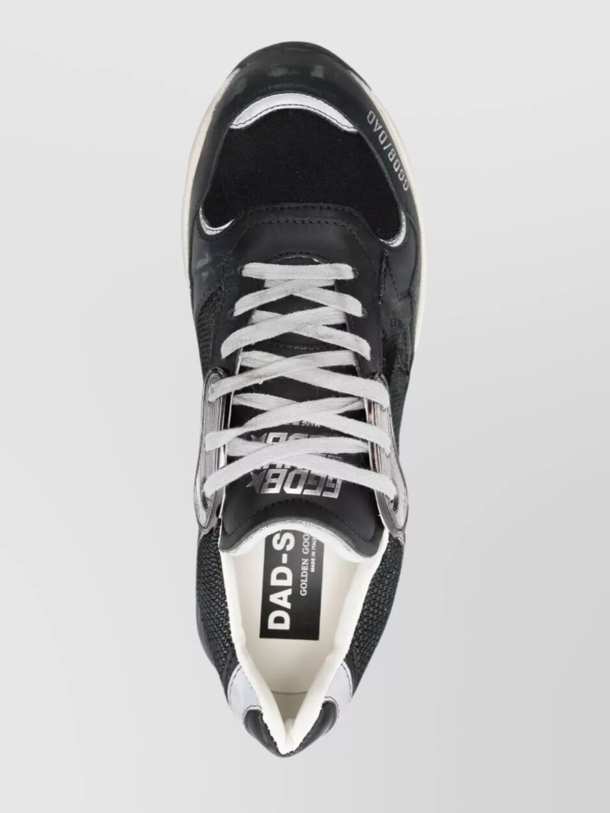 Golden Goose Black Leather And Mesh Running Dad Sneakers In Black