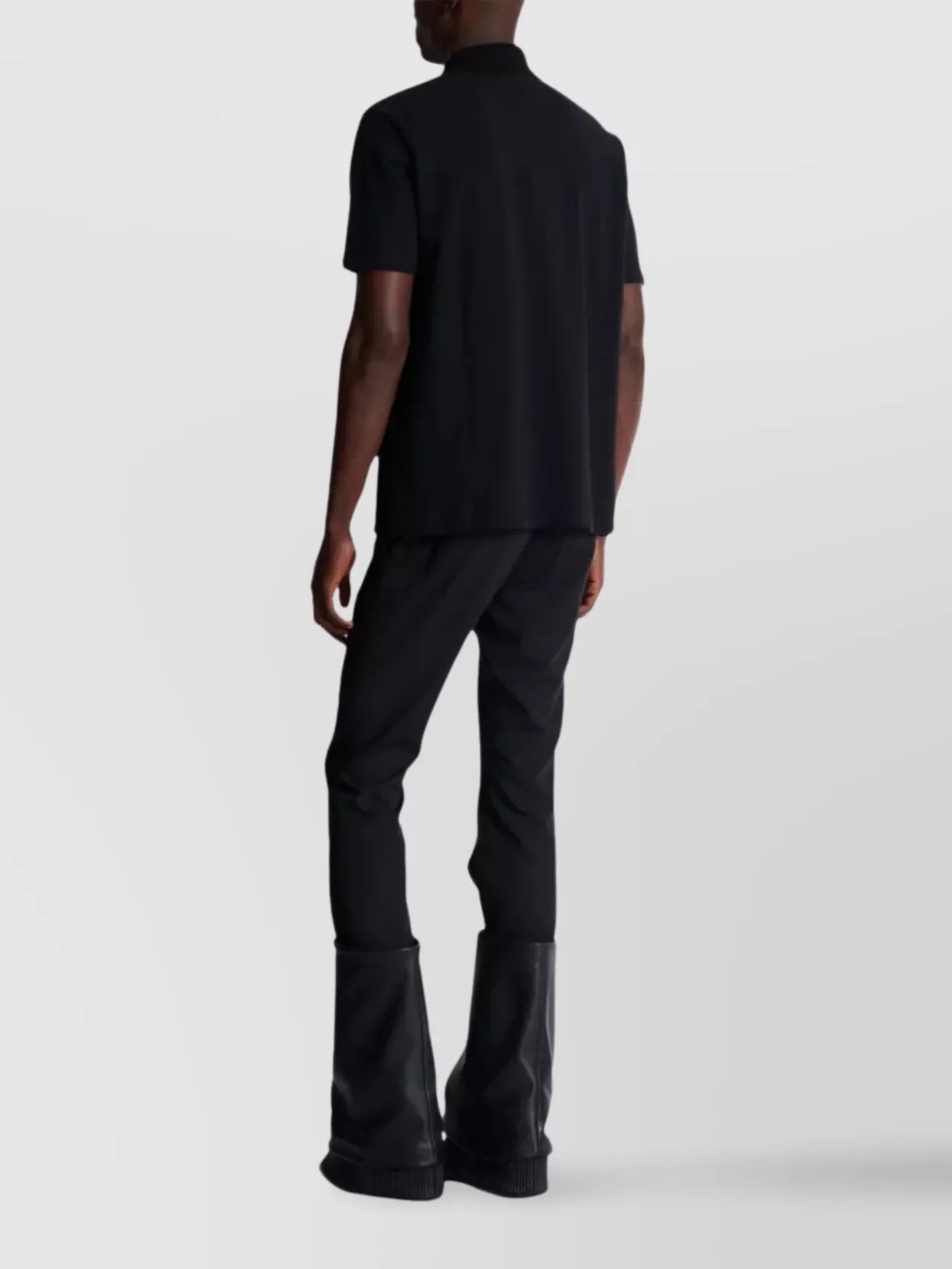 Balmain Couture Label Zipped Polo Shirt