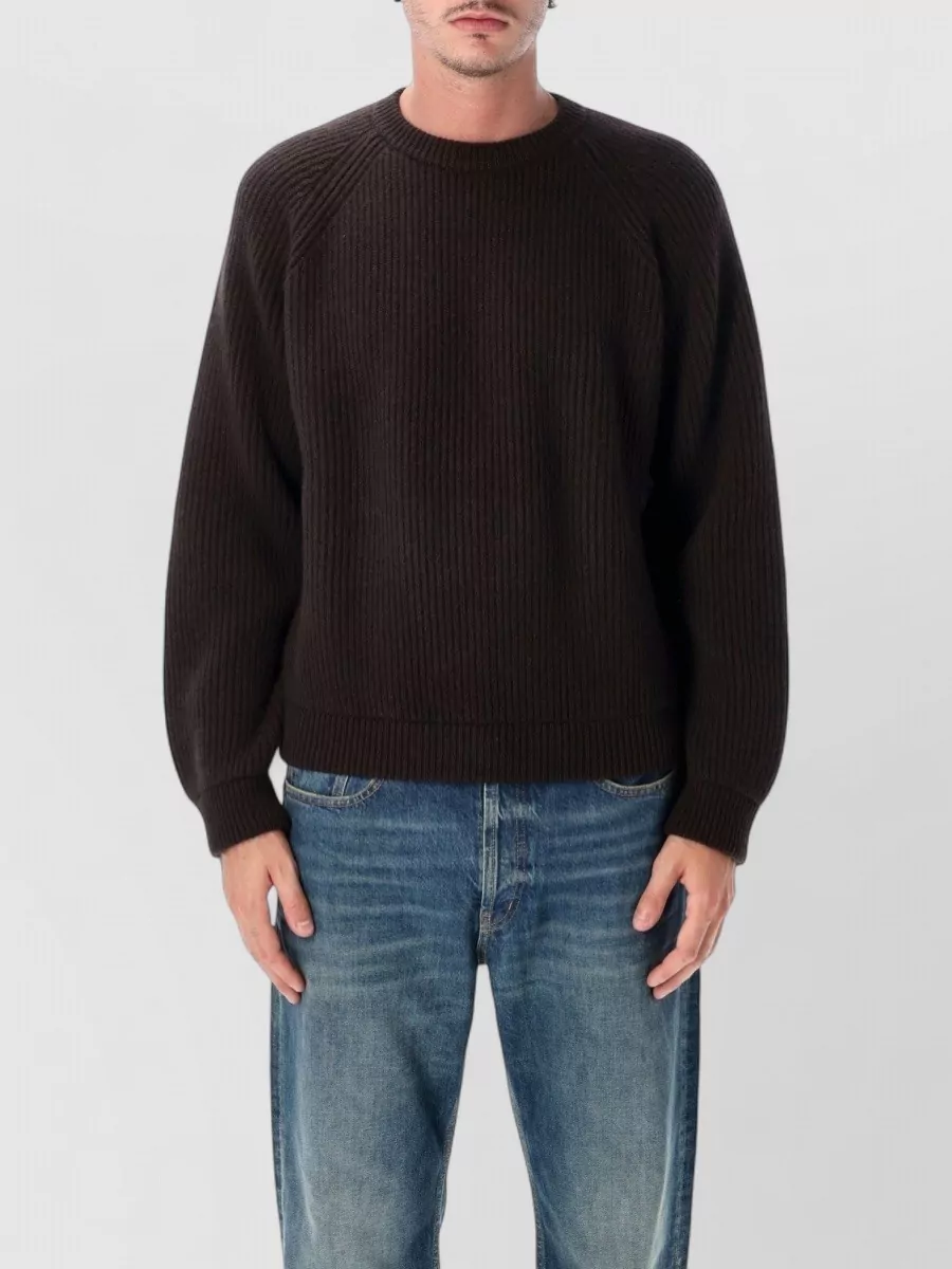 Saint Laurent cashmere ribbed crew neck sweater