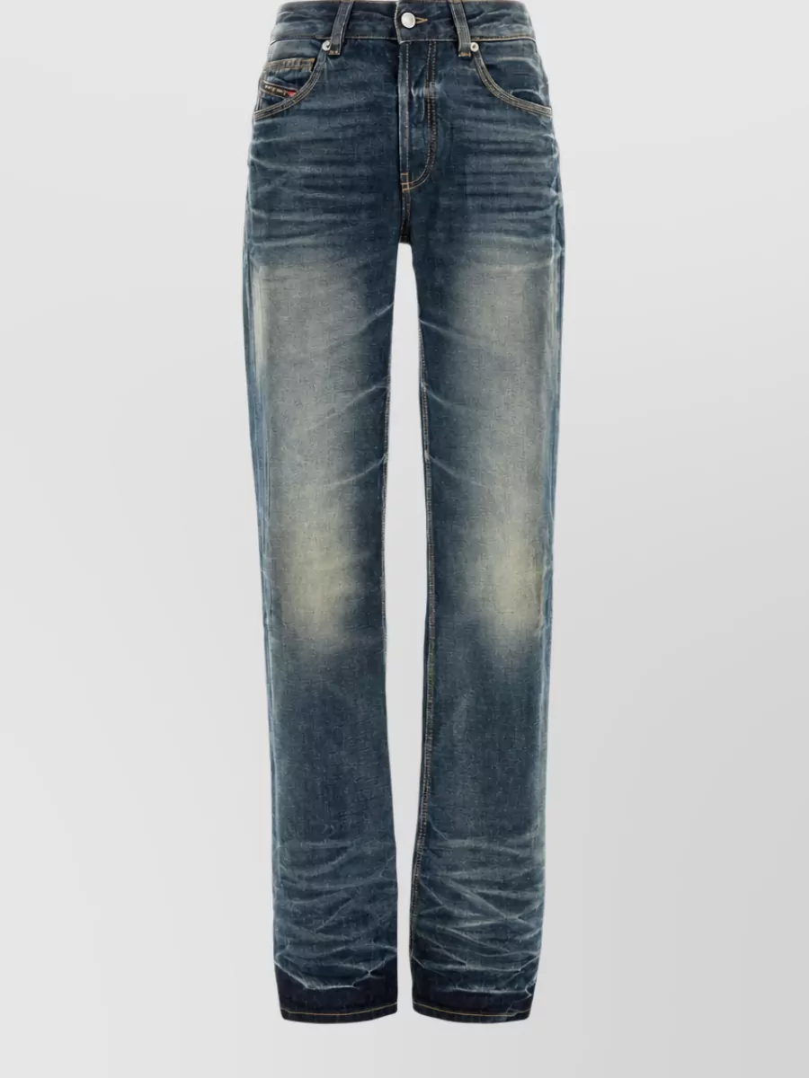 Diesel Straight leg denim jeans distressed detailing five pocket