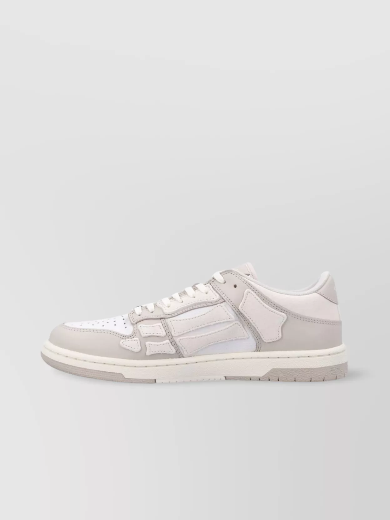 Amiri Low Top Leather Sneakers With Perforated Upper