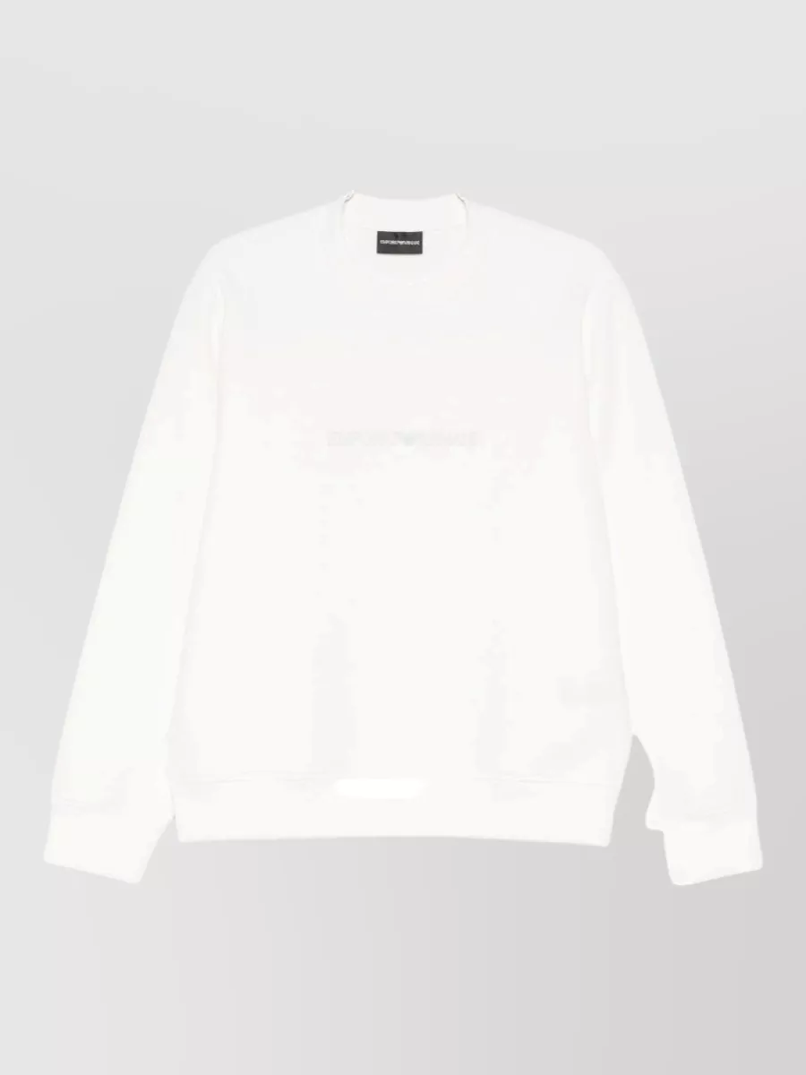 Emporio Armani Ribbed cotton sweatshirt