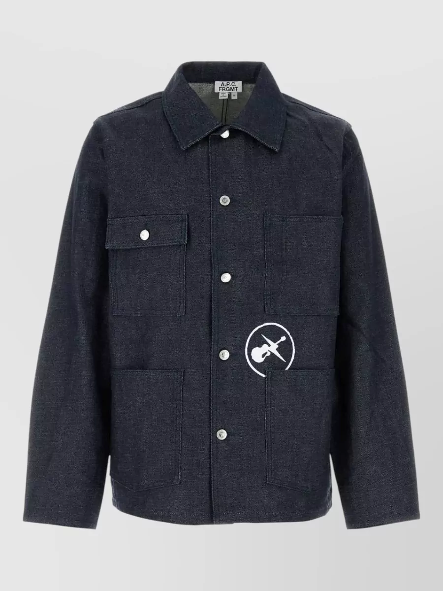 A.P.C. denim single breasted coat