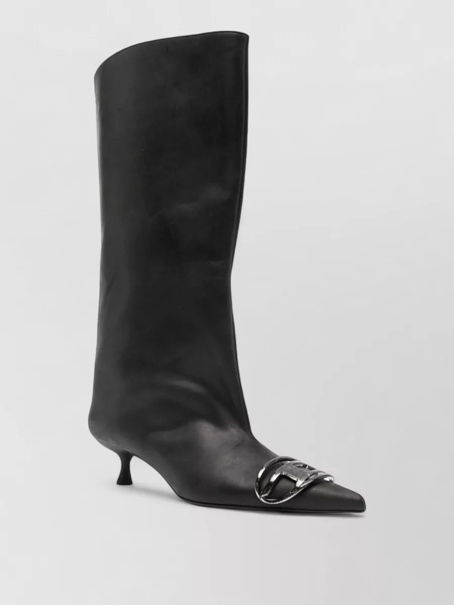 Diesel leather knee-high boots