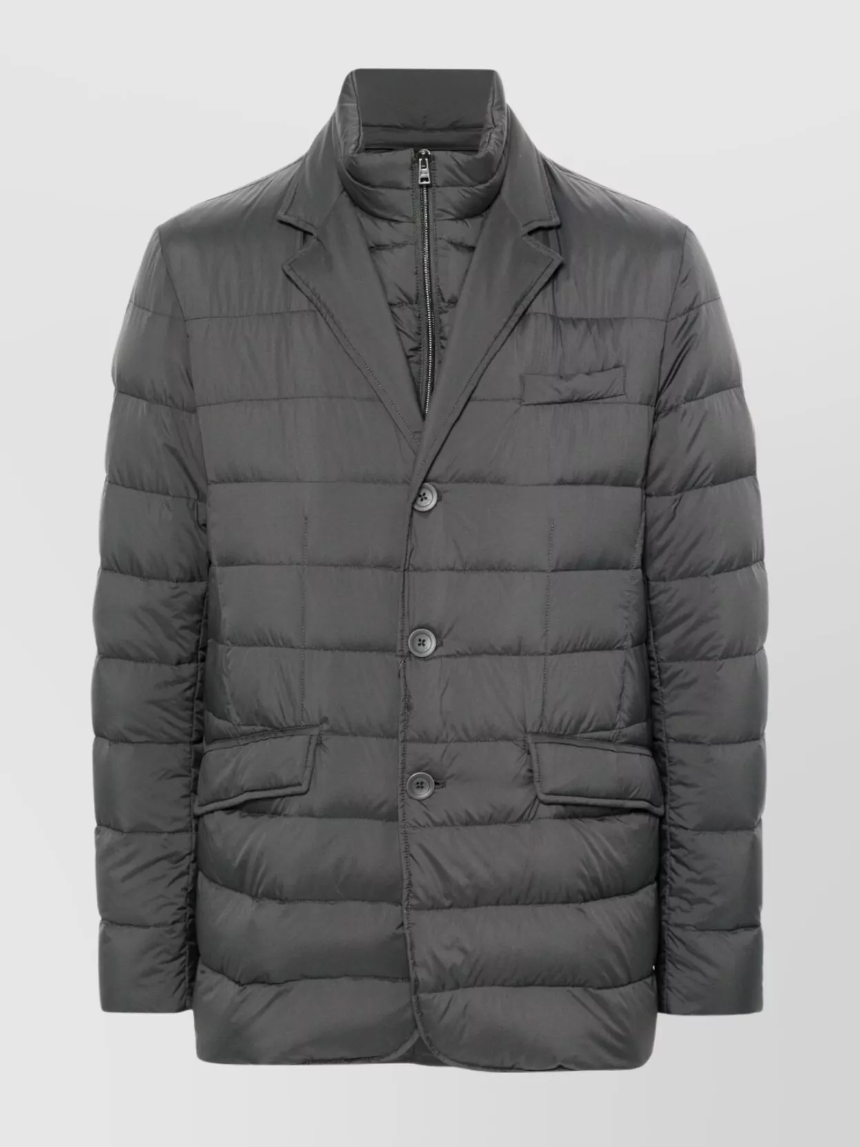 Herno Versatile Jacket With Front Flap Pockets In Gray