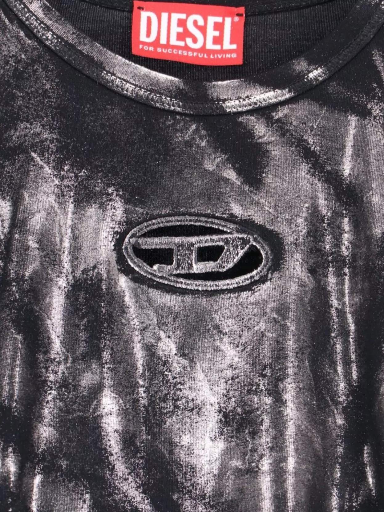 Diesel Crew Neck Metallic Finish
