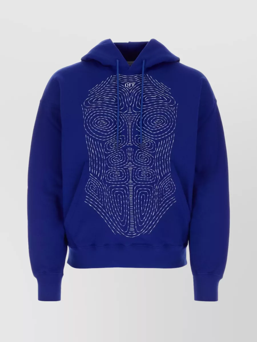Shop Off-white Body Stitch Skate Hoodie In Blue