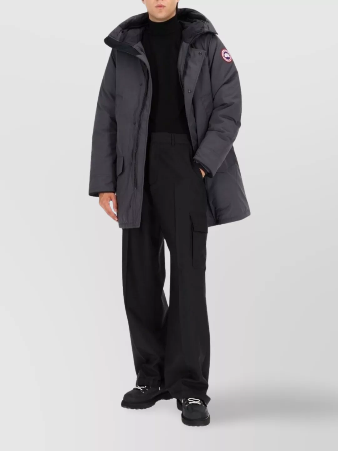 Canada Goose Hooded Jacket Featuring Front Pockets In Blue