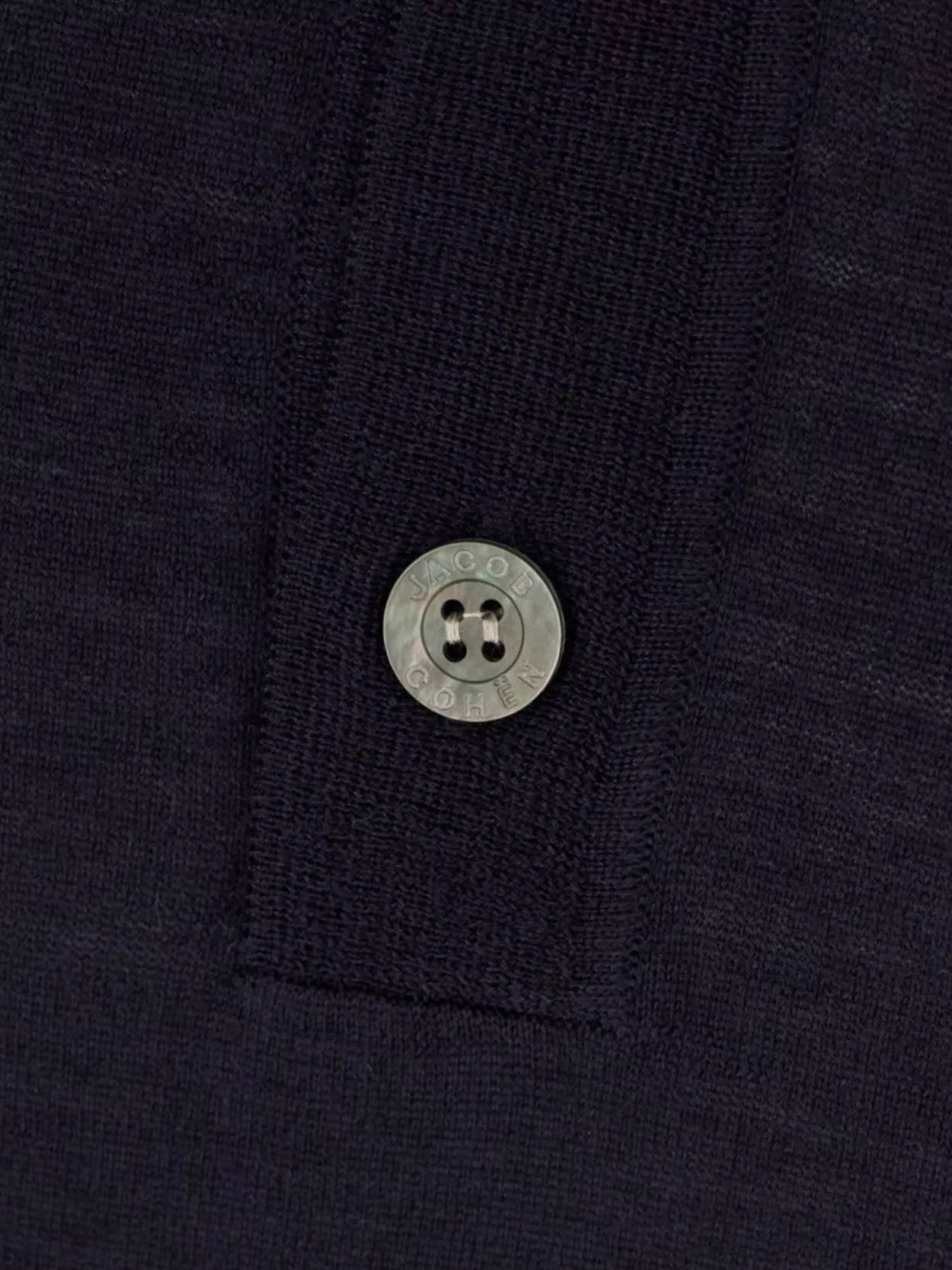 Jacob Cohen Ribbed Wool Blend Polo Shirt