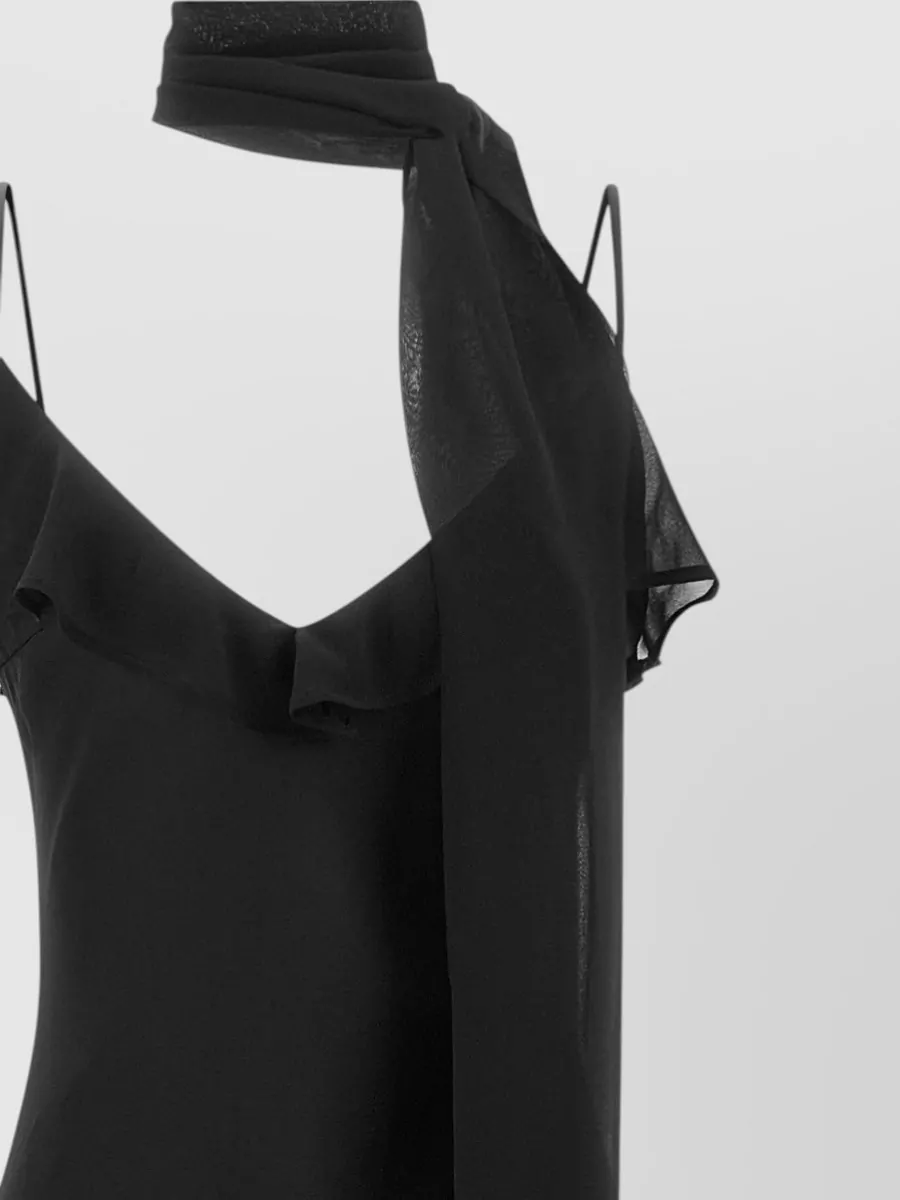 Rotate Birger Christensen Scarf Detail Maxi Dress