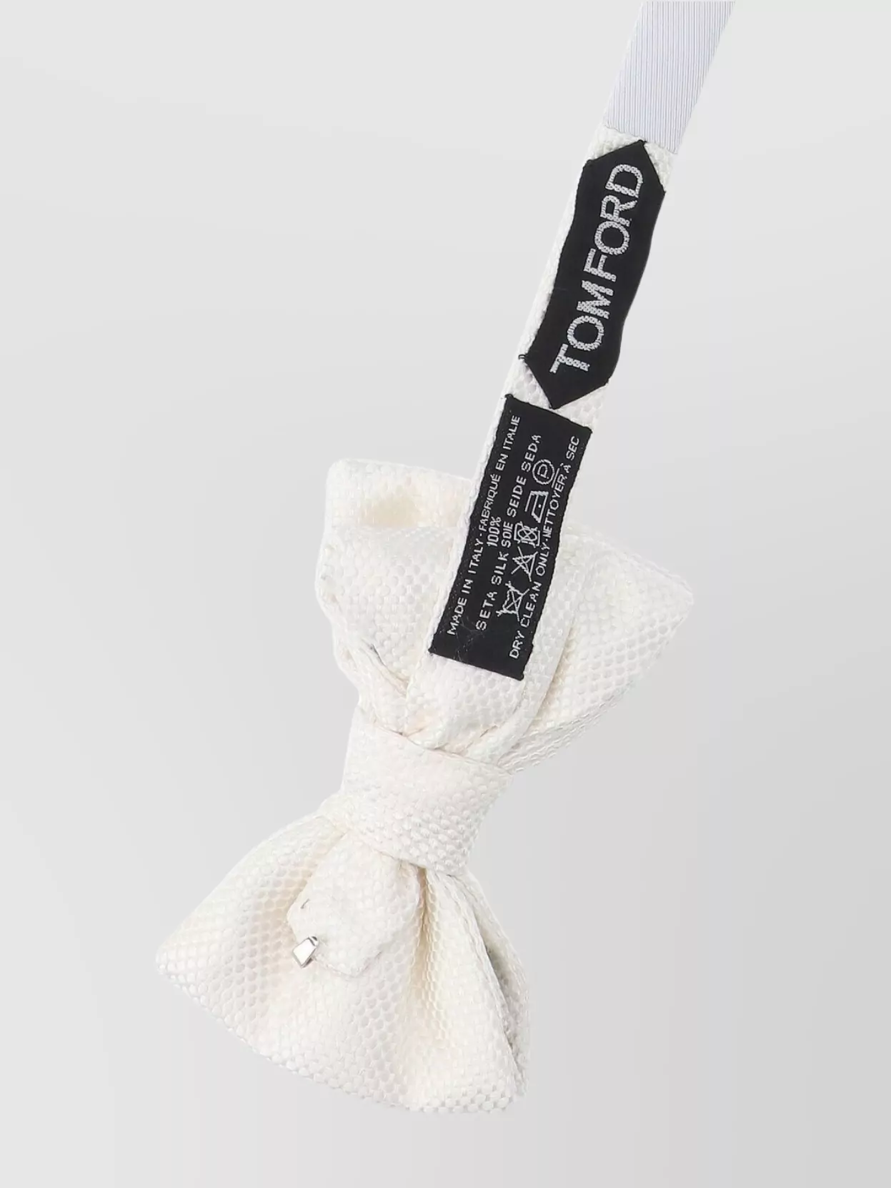 Tom Ford Bow Tie Collection In Textured Fabric In White
