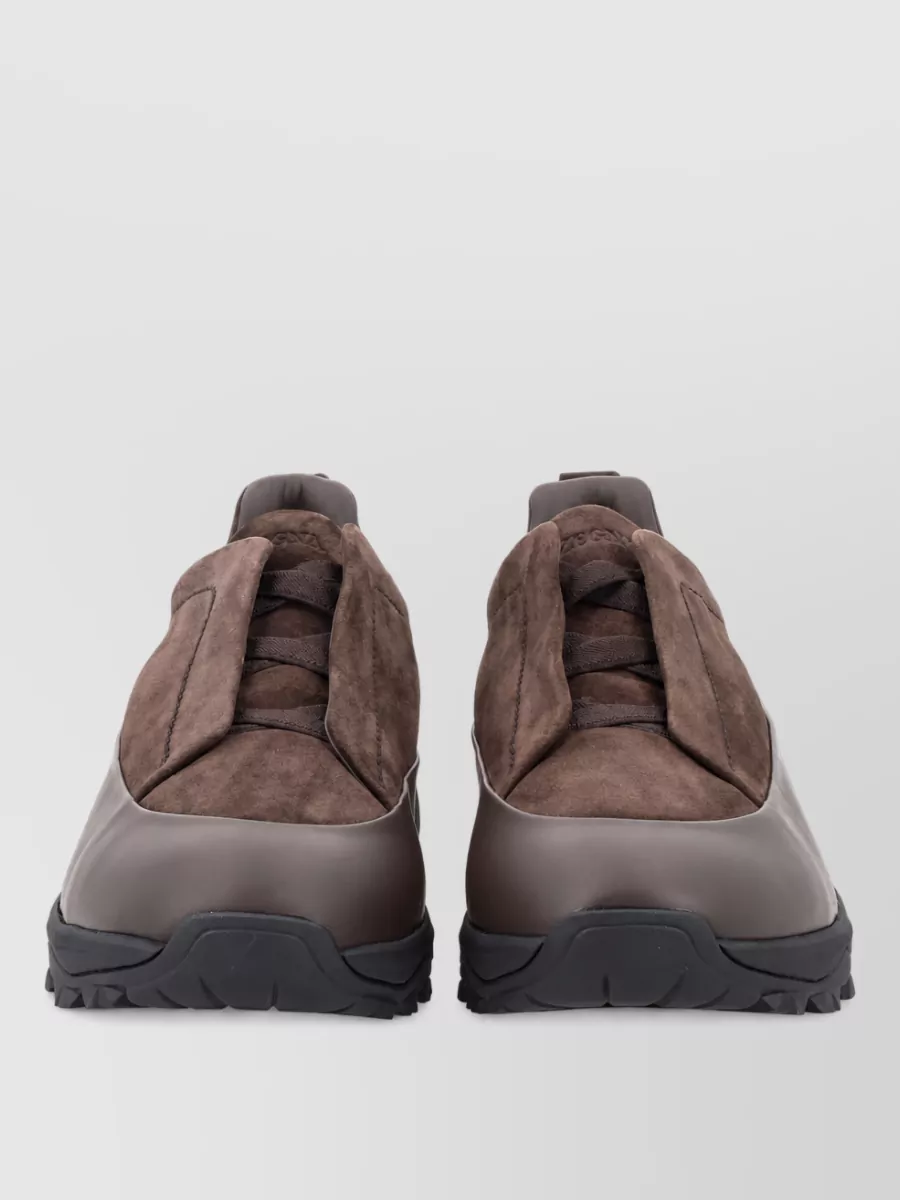 Zegna leather low-top sneakers