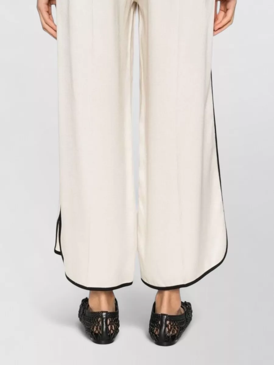 Forte Forte Relaxed Trousers Contrasting Trim Side Stripe