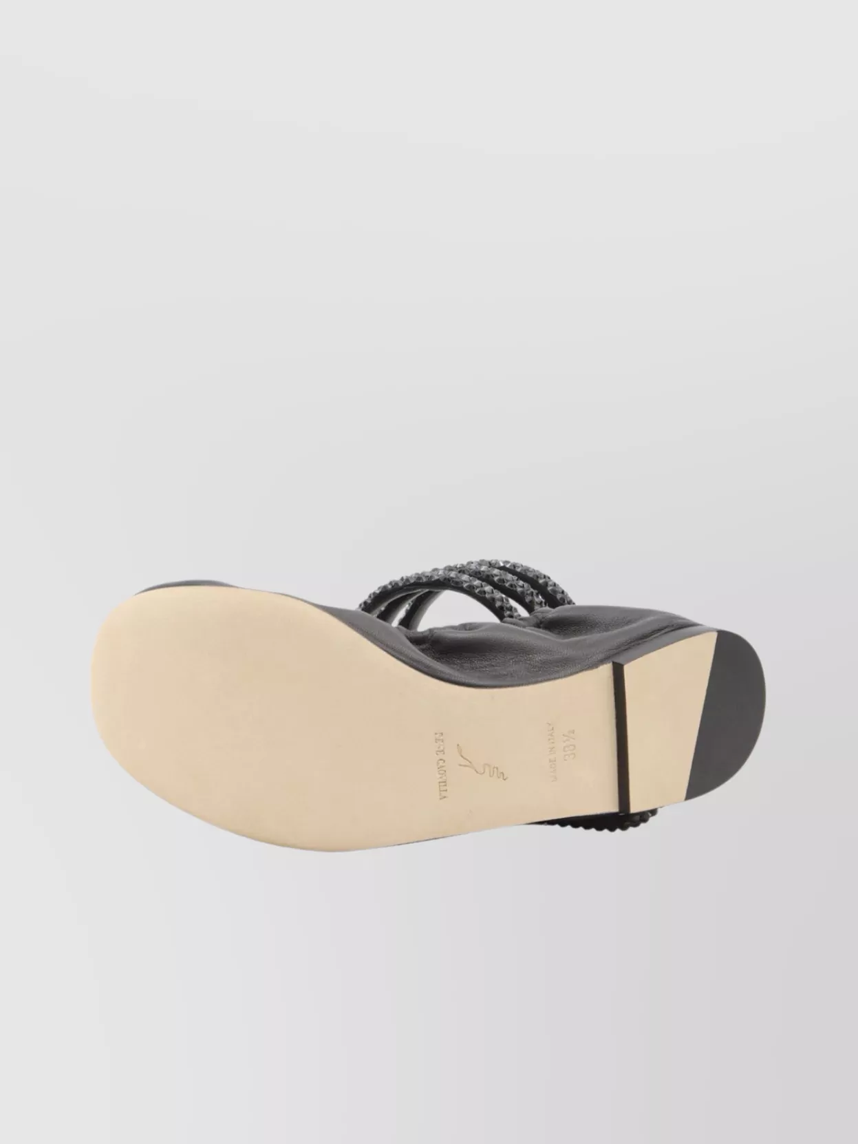 Rene Caovilla Crystal Snake Ankle Strap Ballerina Shoes