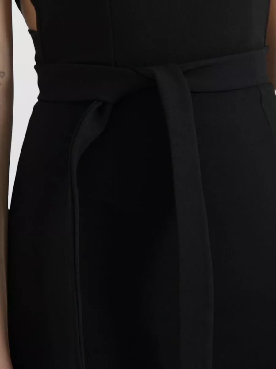 Dolce&Gabbana Crisscross Halterneck Belted Midi Dress