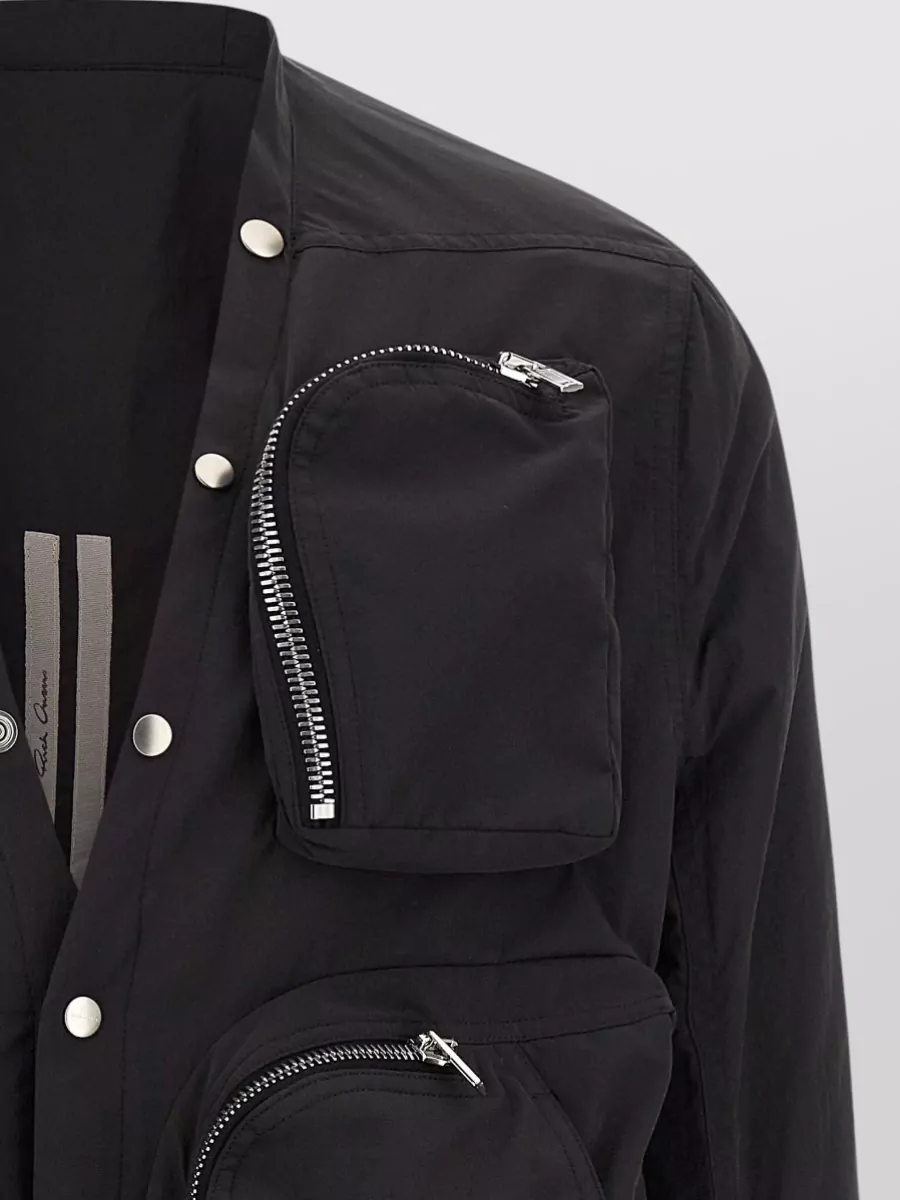 Rick Owens Cropped V-Neck Bomber Jacket