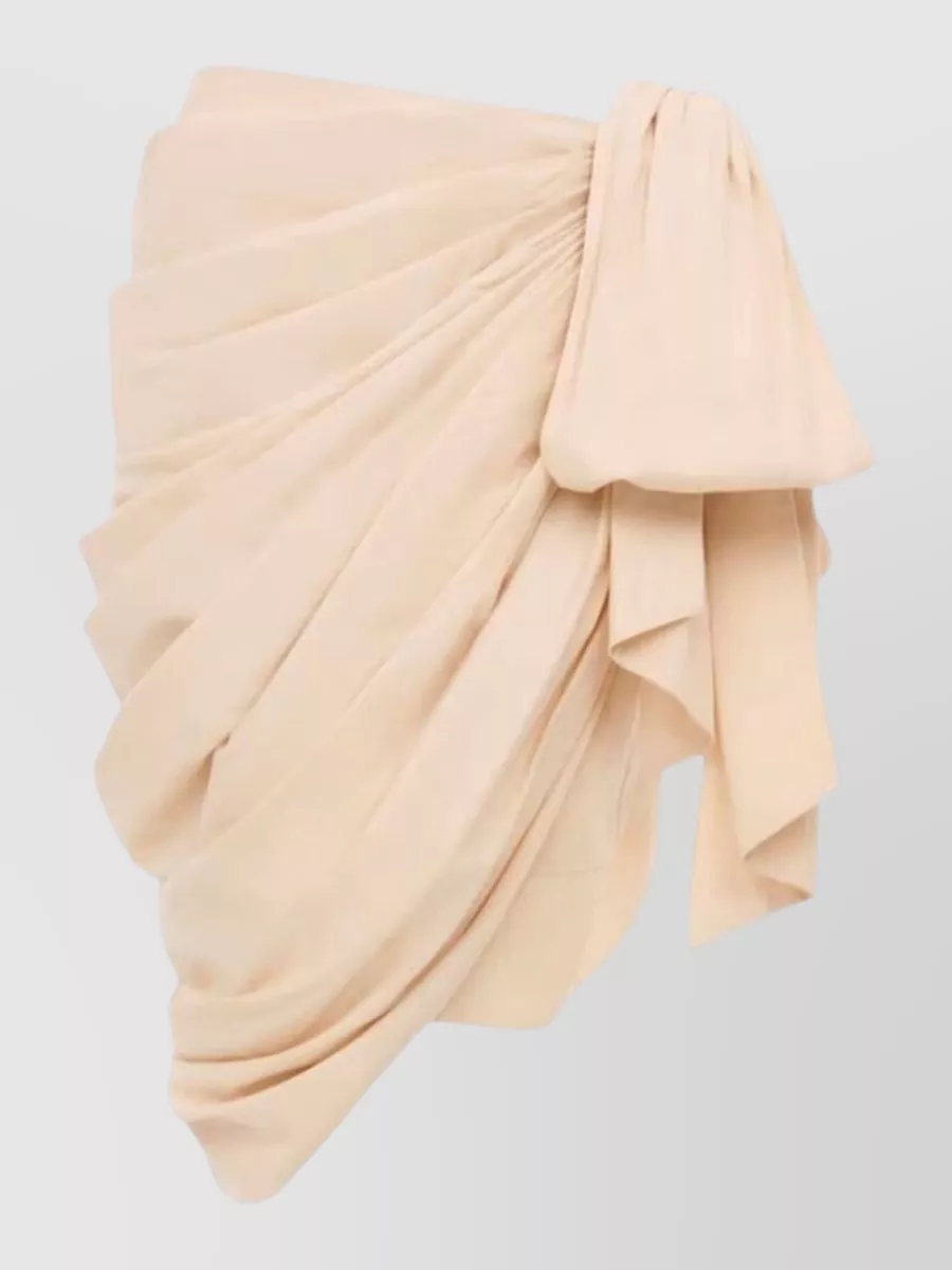 Chloé cotton draped gathered mini dress