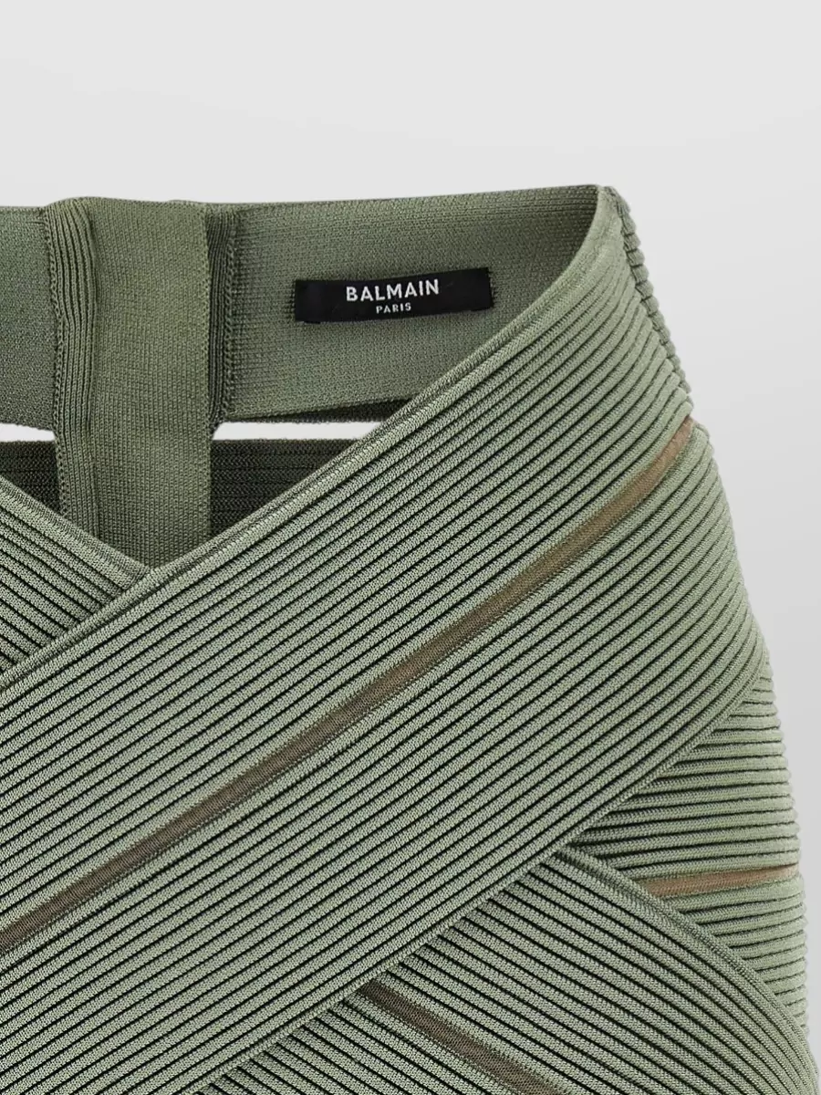 Balmain Mesh Panel Mini Skirt