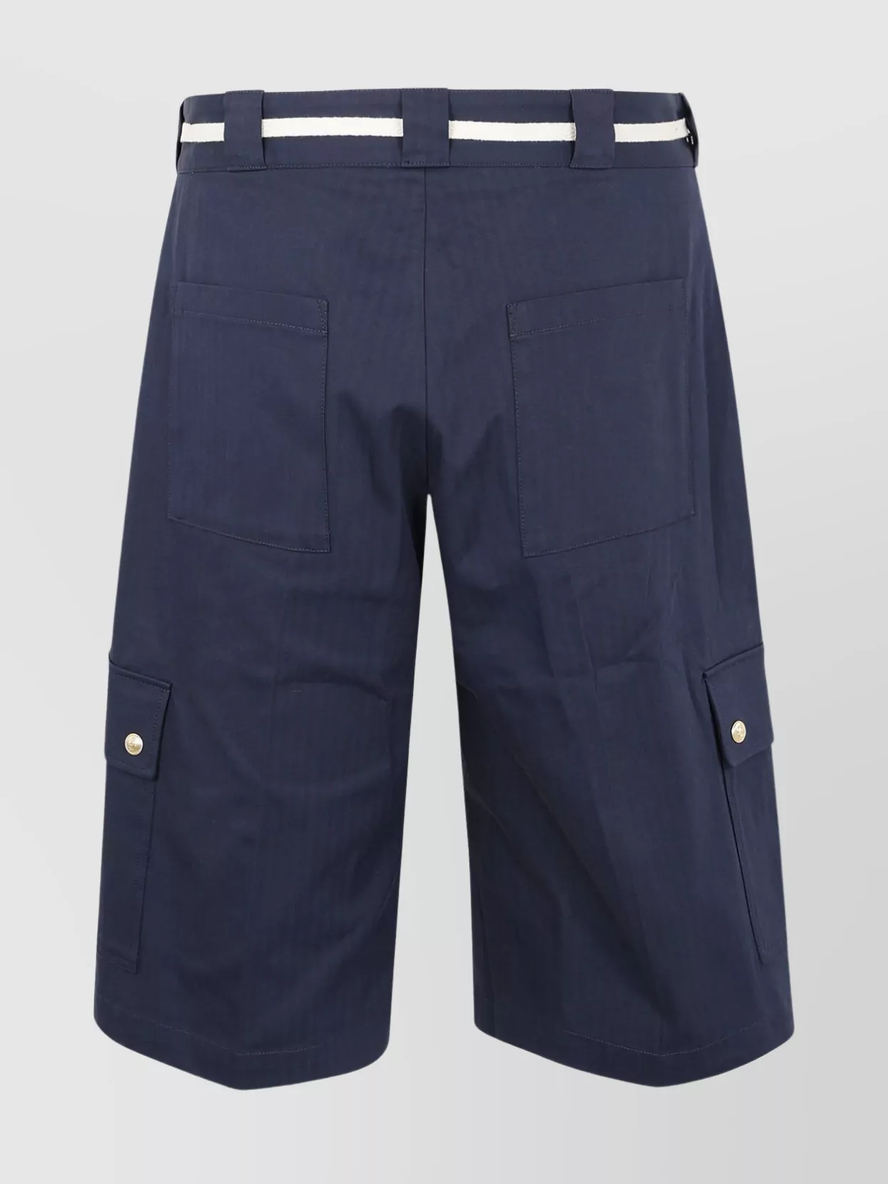 Drôle De Monsieur Chevron Cargo Workwear Shorts Drawstring