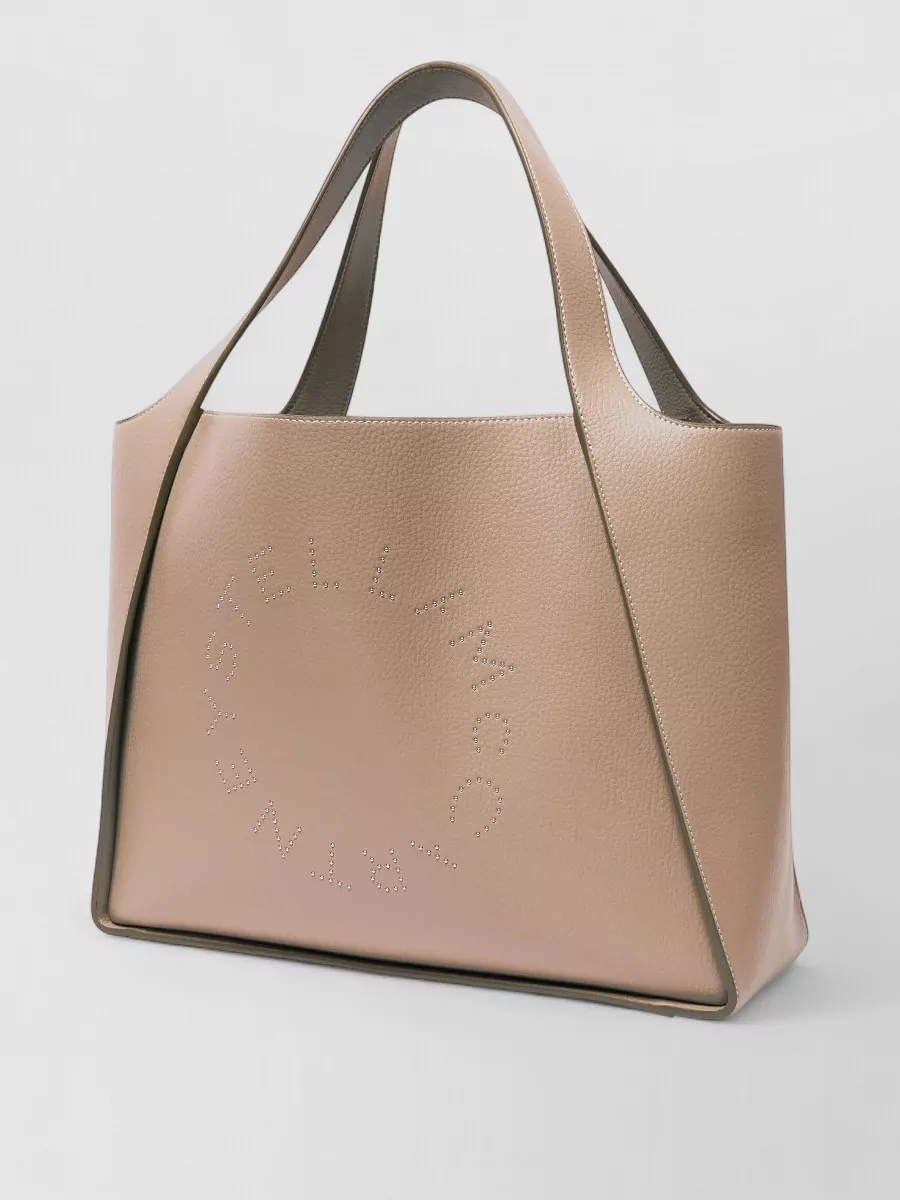 Stella Mccartney Tote Bag Embossed Grainy Double Handles