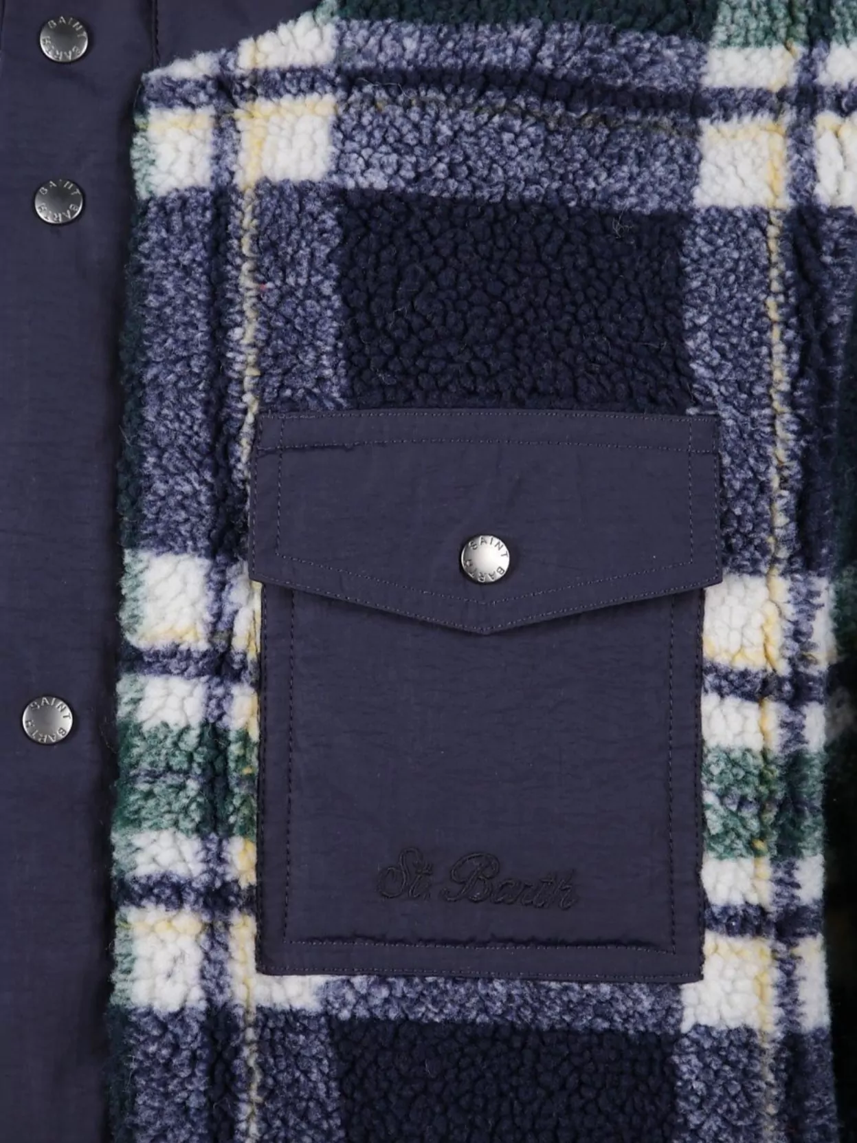 Mc2 Saint Barth Stylish Plaid Jacket High Collar