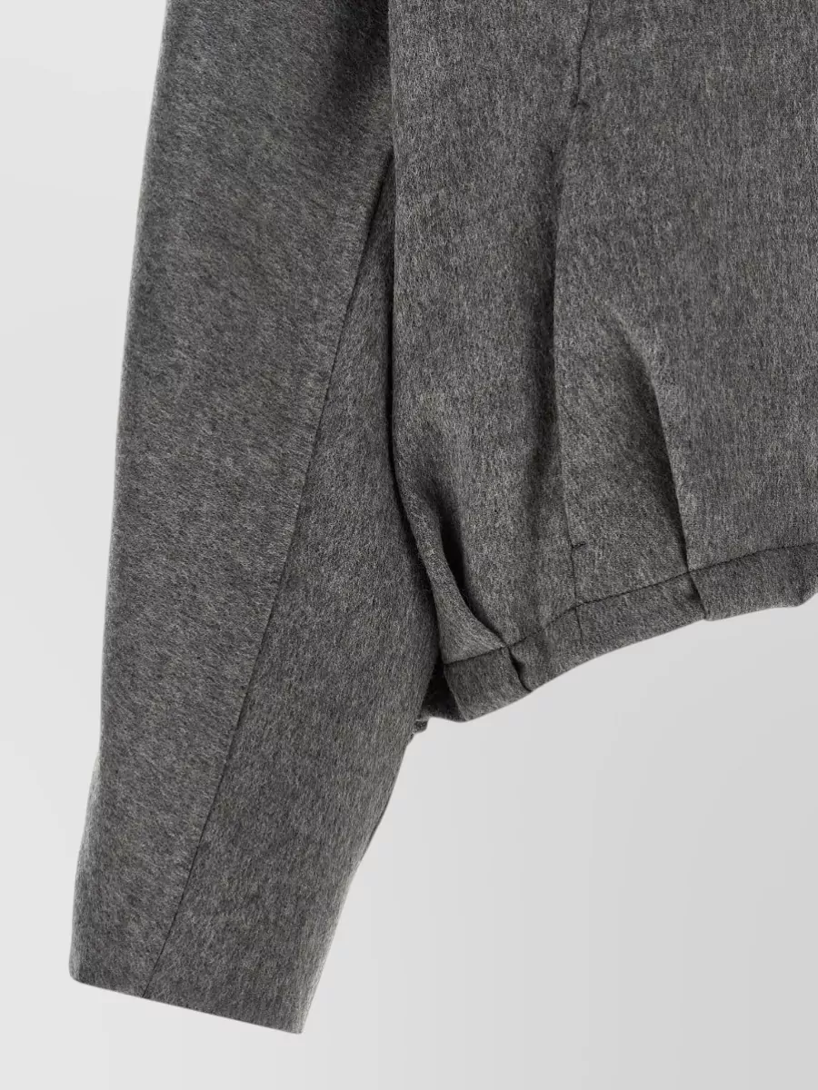 Brunello Cucinelli Virgin Wool Cropped Oversized Coat