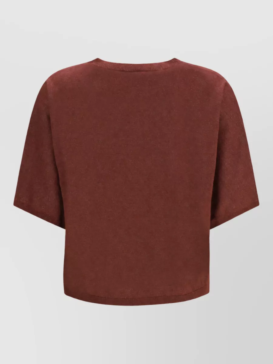 Brunello Cucinelli Cashmere Silk Short-Sleeve Sweater