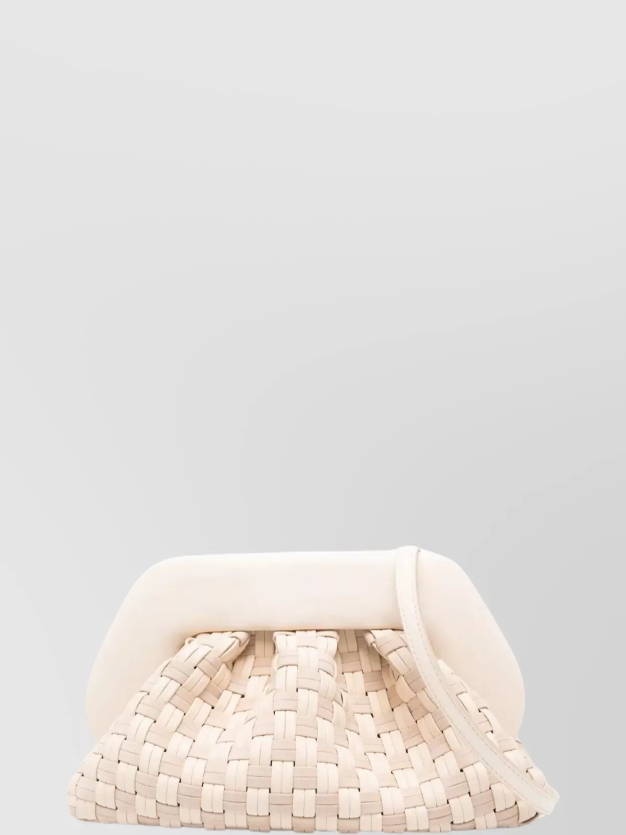 Themoirè Rectangular Suede Clutch Braided Strap