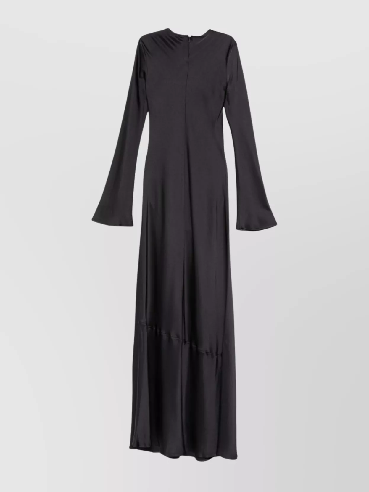 Semicouture Maxi Dress With Flared Cuffs And Sleeves In Black