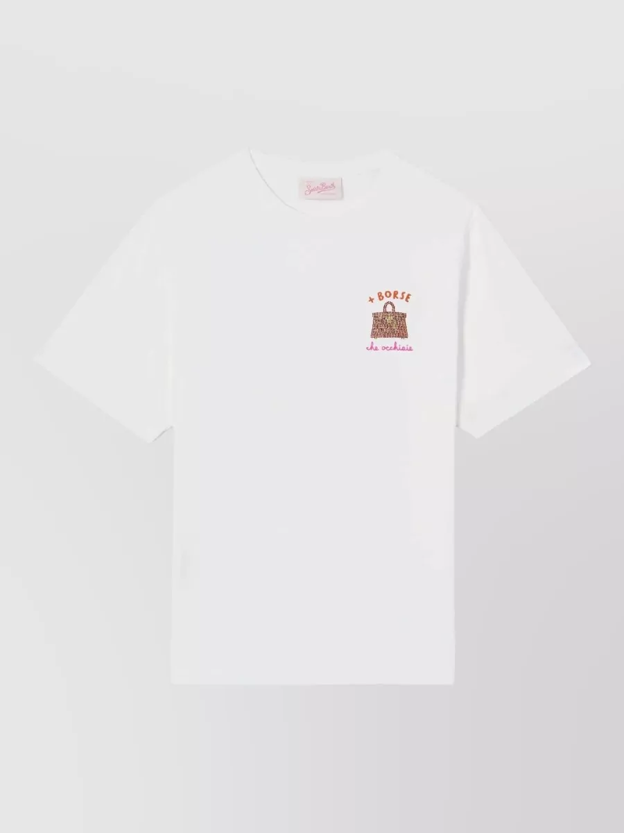 Mc2 Saint Barth Embroidered Rhinestone T-Shirt