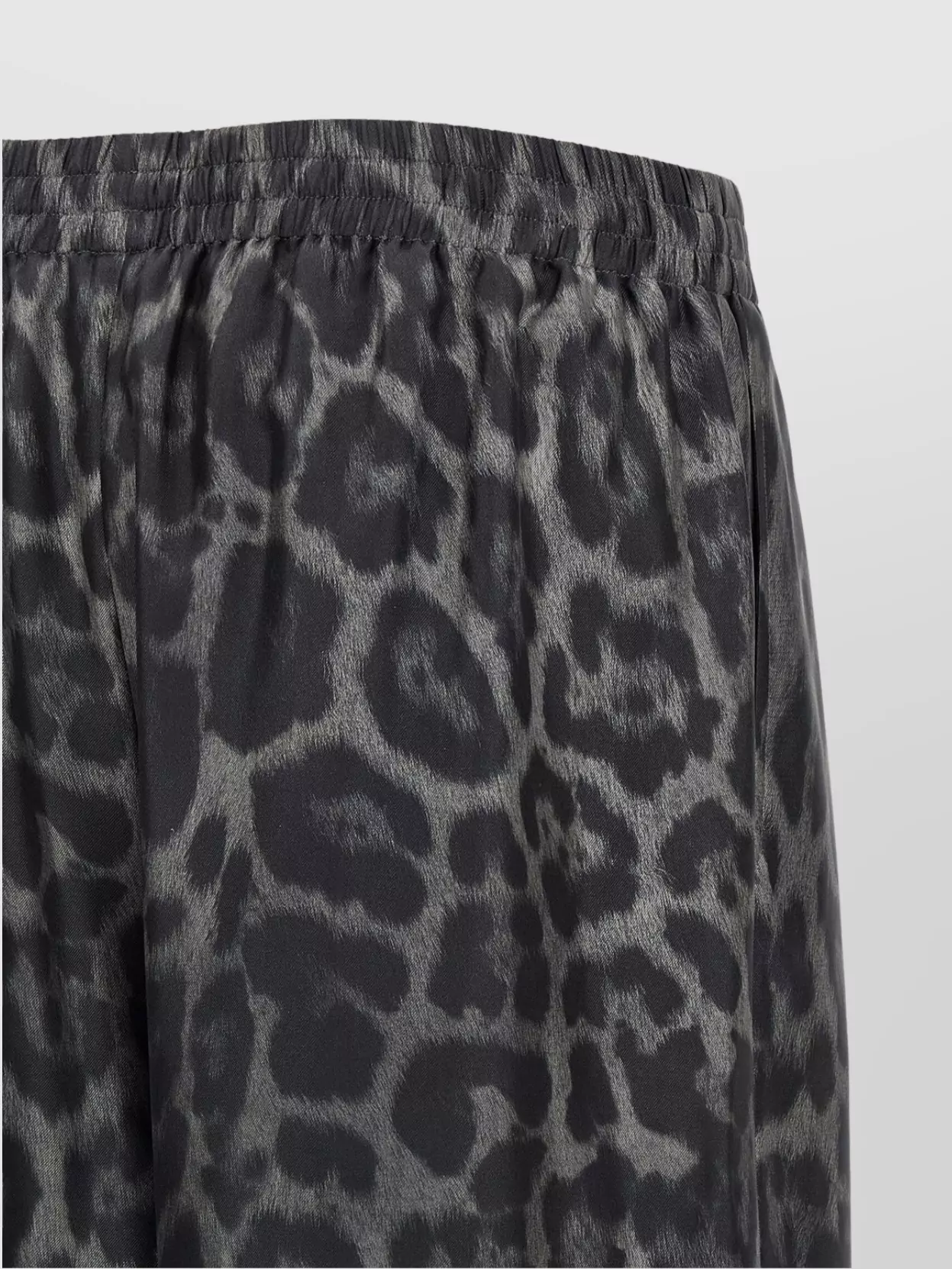 Stella Mccartney Wide Leg Animal Print Trousers With Elastic Waistband