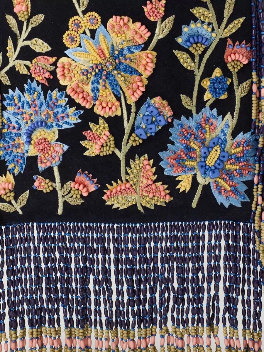 Etro Na Small Leather Beaded Bucket Bag