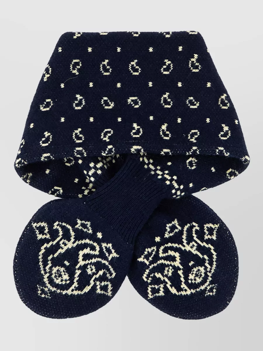 Guest In Residence wool cashmere jacquard scarf