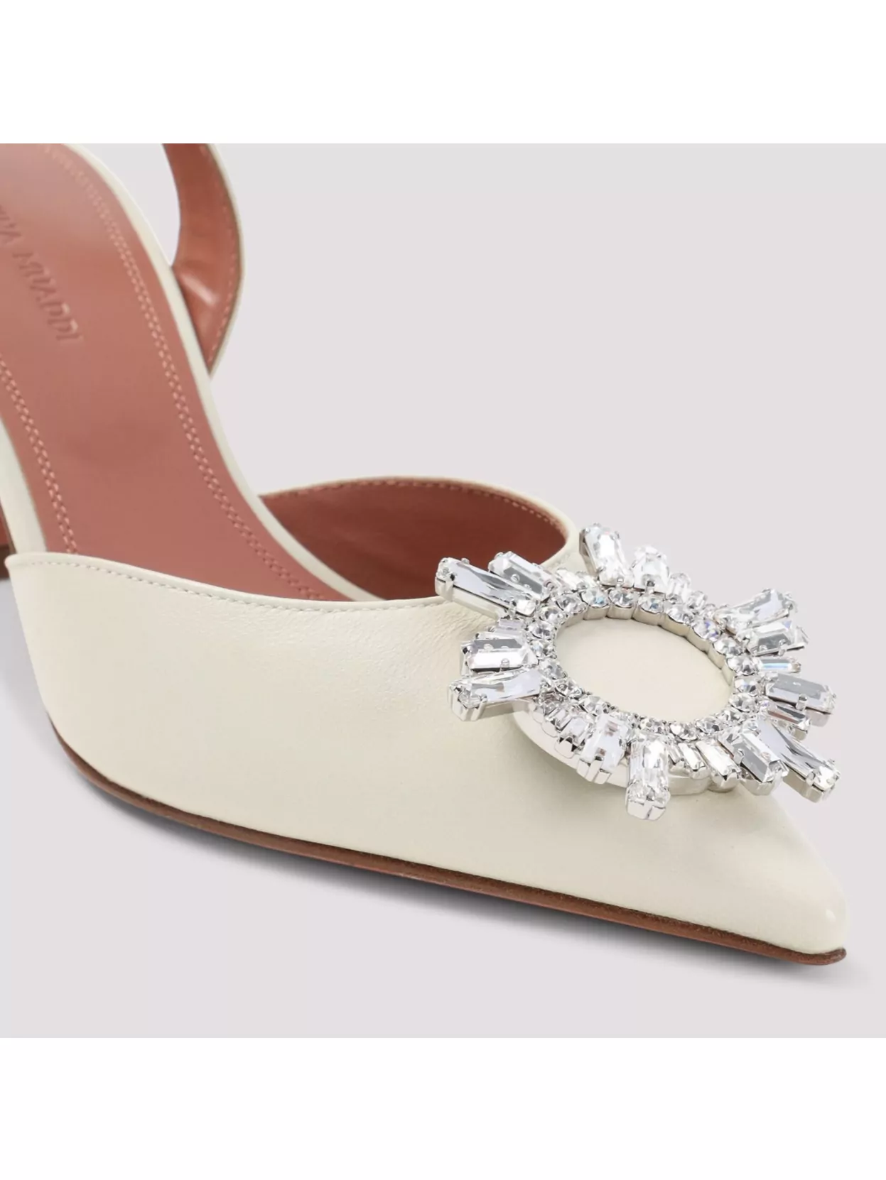Amina Muaddi Slingback Pumps With Unique Heel Design