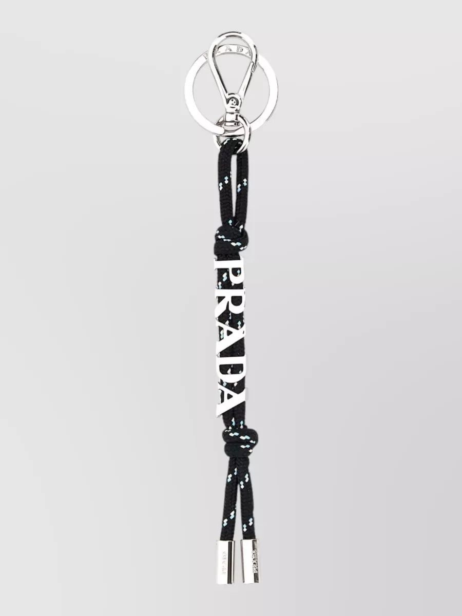 Prada recycled fabric keychain