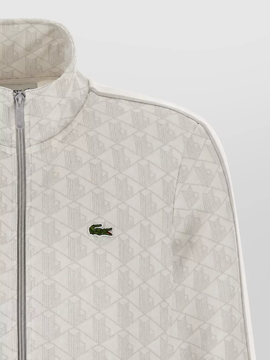 Lacoste Jacquard Zip-Up Sweatshirt