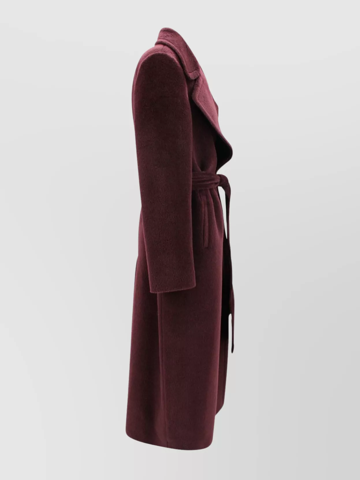 Tagliatore Long Coat With Belted Waist And Notched Lapel