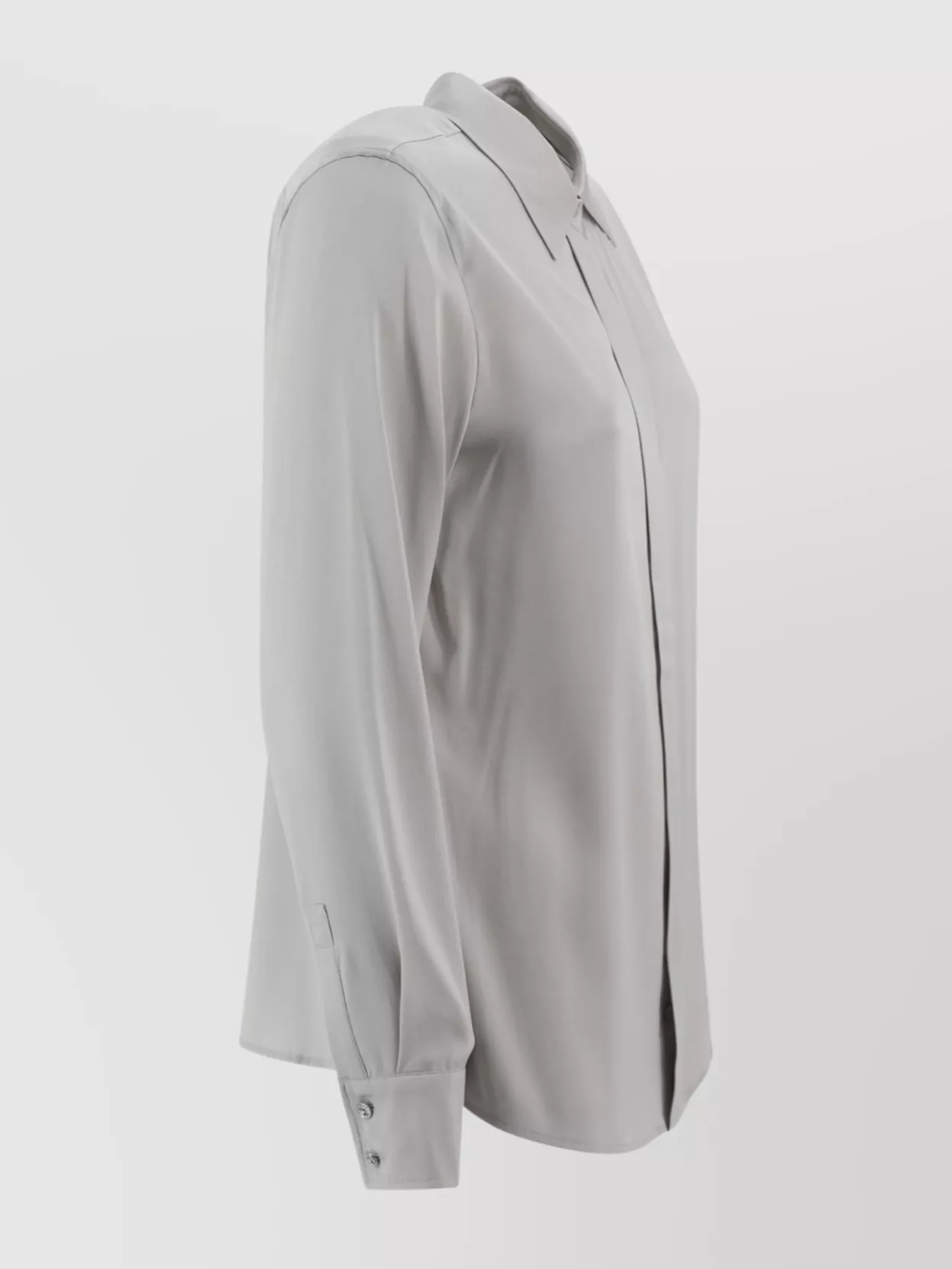 S Max Mara Silk Satin Shirt With High Cuffs