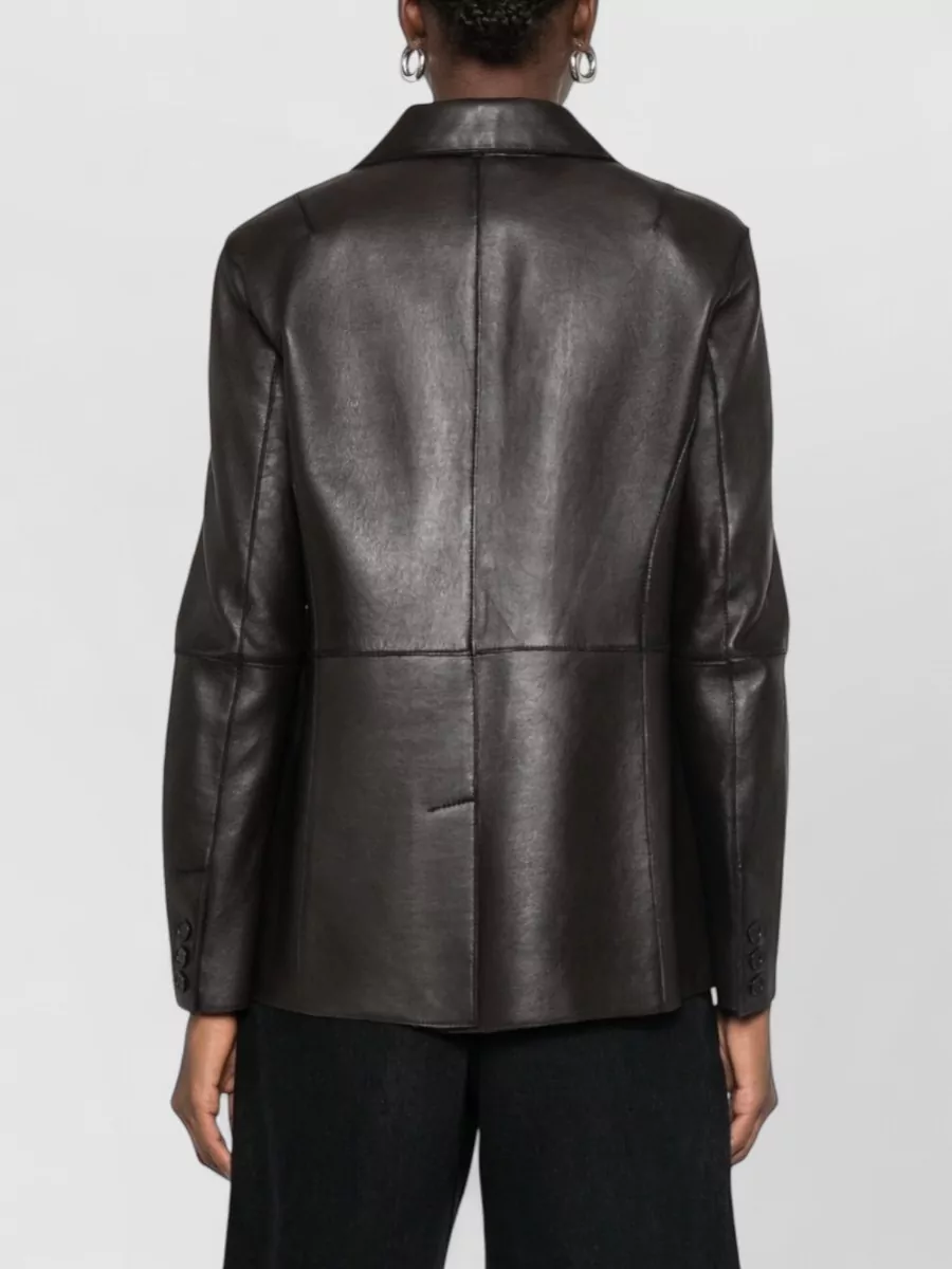 Parosh Leather Blazer