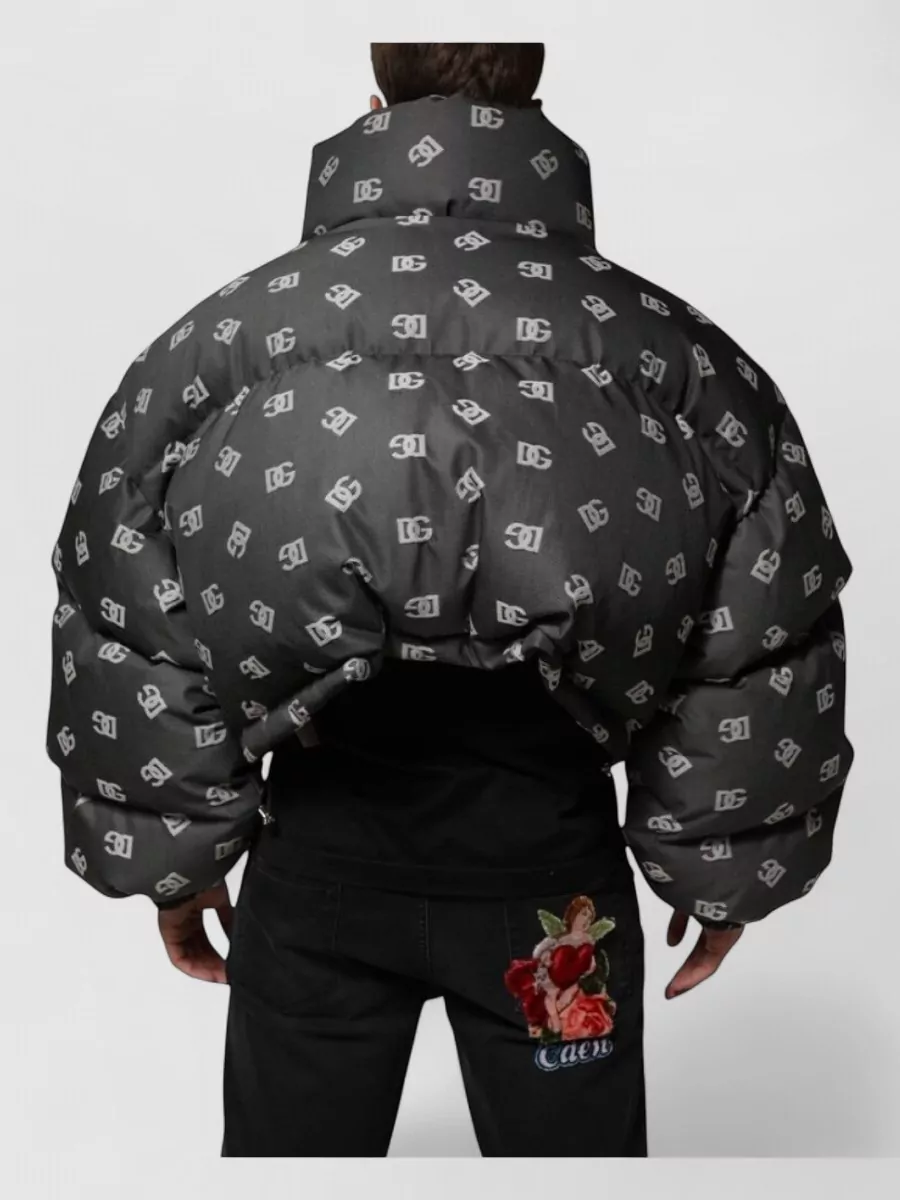 Dolce&Gabbana Logo-Print Relaxed-Fit Puffer Jacket
