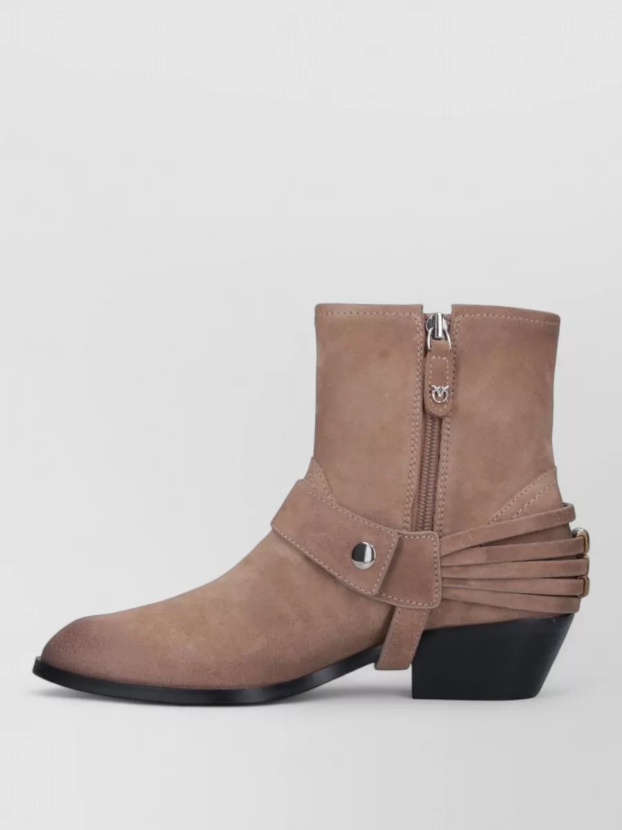 Pinko Leather Ankle Boots