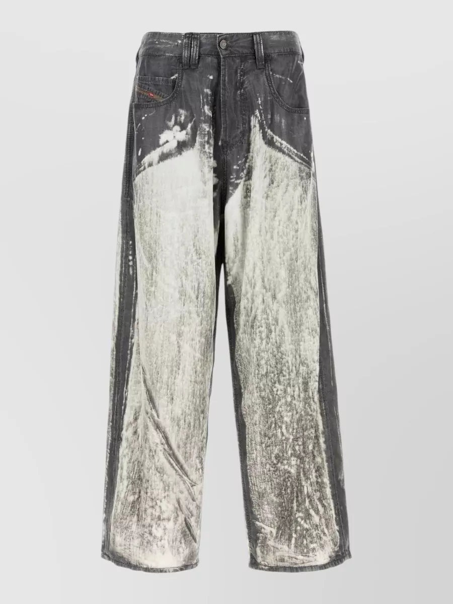 Diesel Two-tone wide-leg jeans