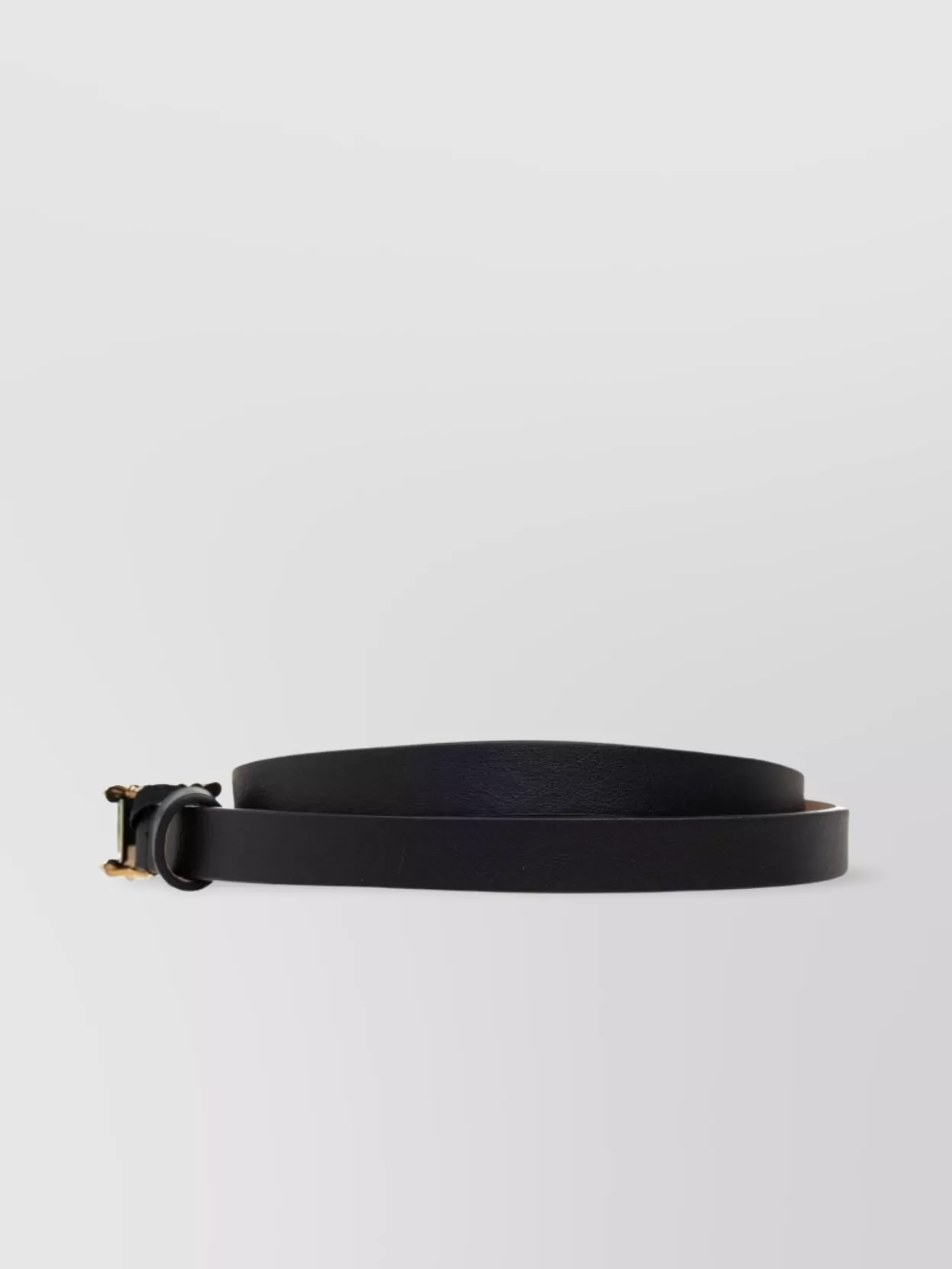 Max Mara Smooth Grain Leather Belt With Gold-Tone Hardware